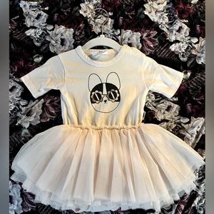 HUX BABY 🩰  Ballet pink French Bulldog LAYERED BALLET ONESIE 3-6